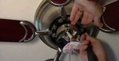 Ceiling fan installation with electrical wiring and mounting by professional electrician in Evansville, IN