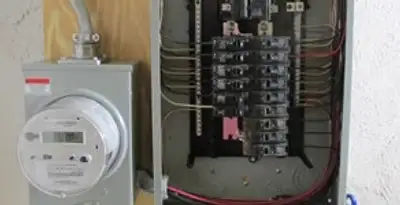 electrical panel upgrade service showing outdated electrical panel prepared for professional replacement in Evansville, IN