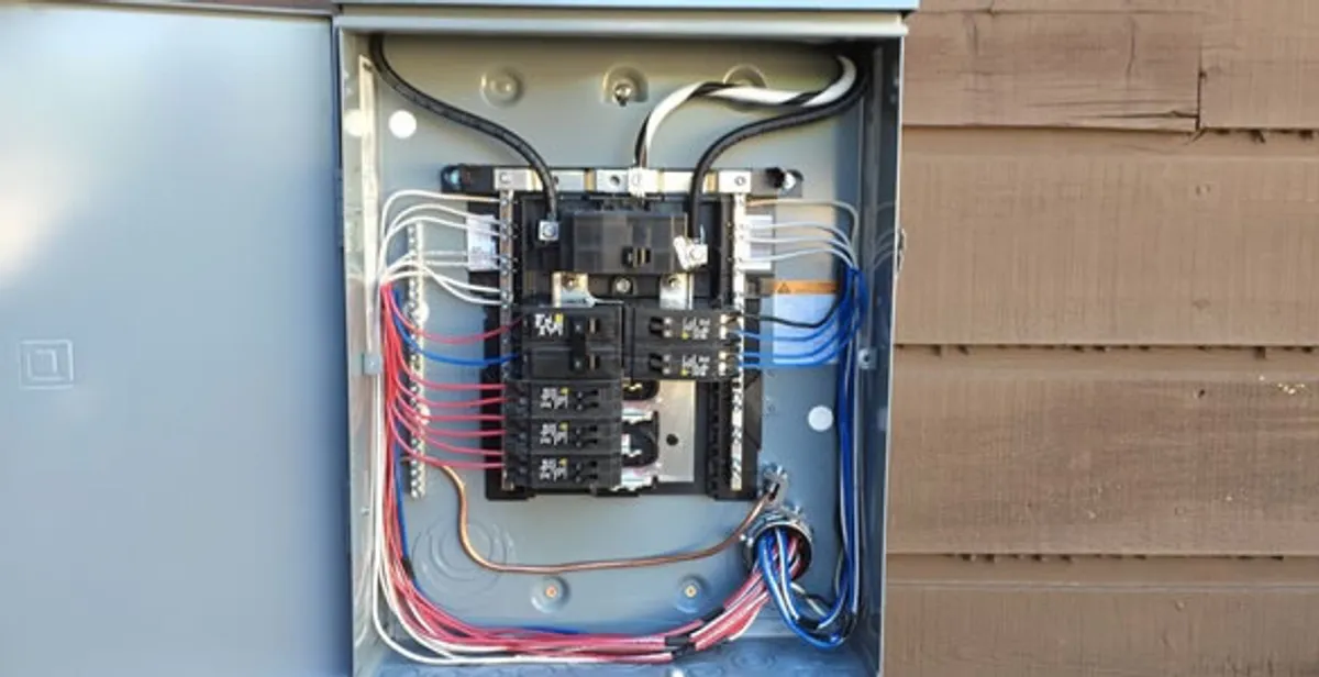electrical panel upgrade service featuring newly installed electrical panel wired by licensed electricians in Evansville, IN
