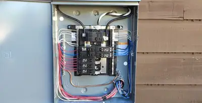 electrical panel upgrade service featuring newly installed electrical panel wired by licensed electricians in Evansville, IN