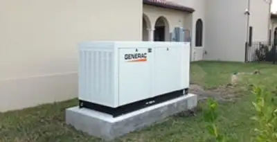 generator installation service showing standby generator professionally installed for residential power backup in Evansville, IN