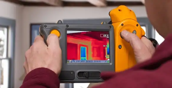 home energy audit service capturing thermal readings to analyze insulation and electrical efficiency in Evansville, IN