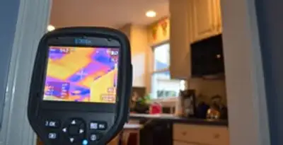 home energy audit service using thermal imaging to evaluate electrical efficiency inside a home in Evansville, IN