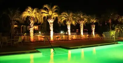 landscape lighting installation services illuminating outdoor recreational areas in Evansville, IN