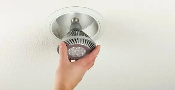 lighting installation service featuring recessed ceiling light installed by licensed professionals in Evansville, IN