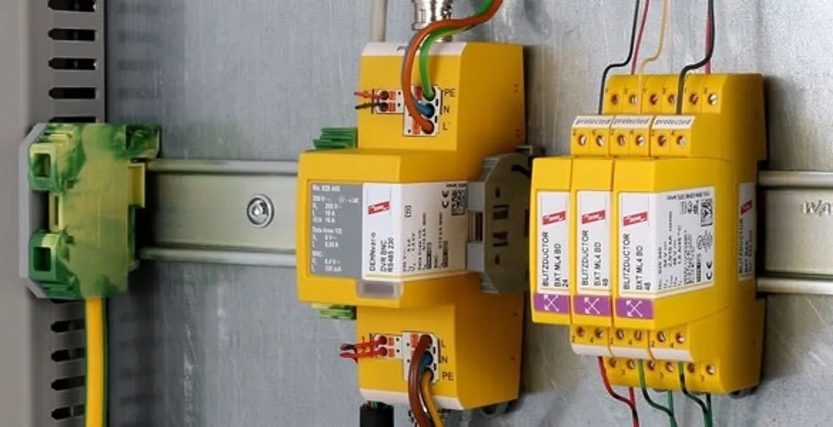 lightning surge protection system with surge suppressors installed by electrical service professionals in Evansville, IN
