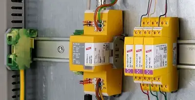 lightning surge protection system with surge suppressors installed by electrical service professionals in Evansville, IN