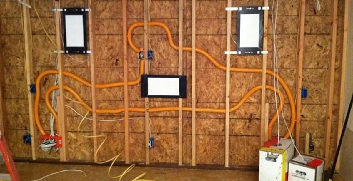 new construction wiring project displaying complete electrical system layout installed by professionals in Evansville, IN