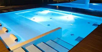 pool light installation and repair services providing modern illuminated pool lighting in Evansville, IN