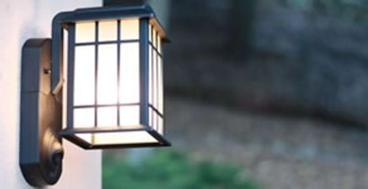 security light installation services with professionally mounted exterior wall light in Evansville, IN