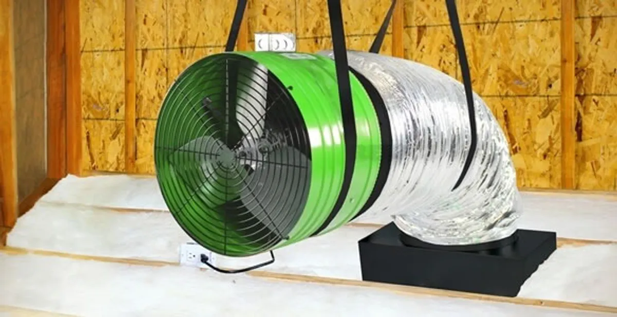 whole house fan installation services with professionally mounted ventilation fan system in Evansville, IN