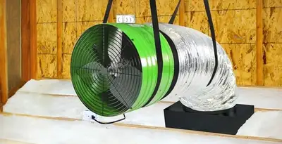 whole house fan installation services with professionally mounted ventilation fan system in Evansville, IN